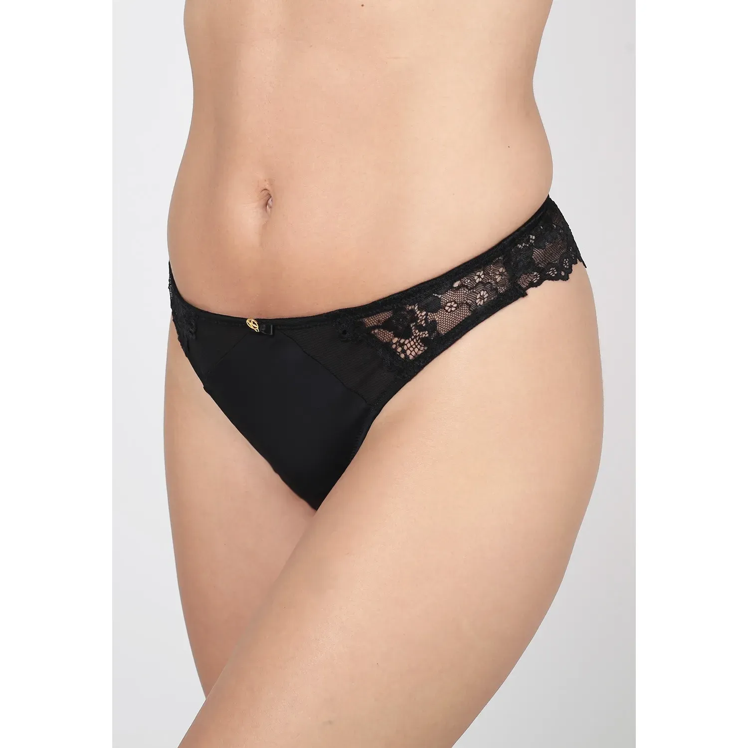 Calzon Kayser Colaless Mujer Microfibra color negro | Platanitos