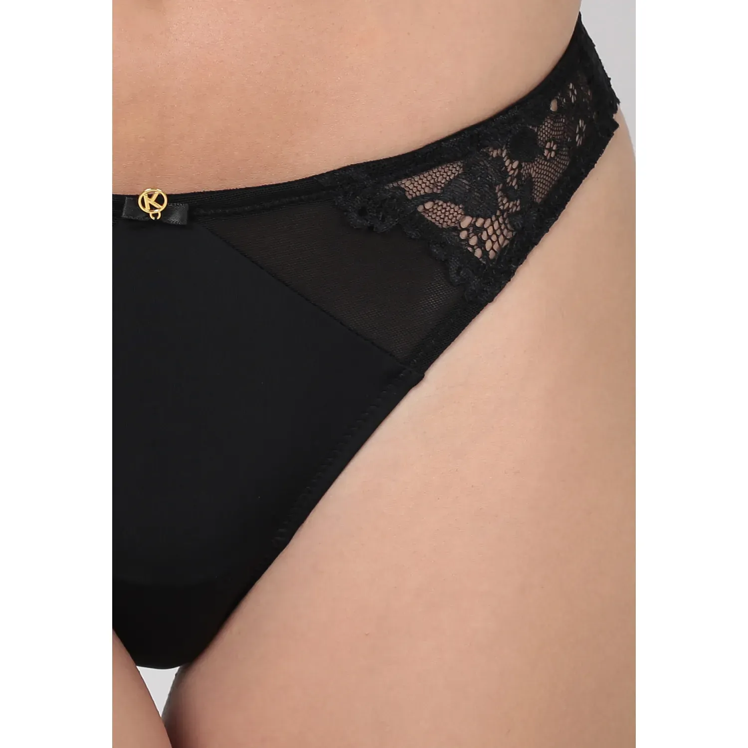 Calzon Kayser Colaless Mujer Microfibra color negro | Platanitos