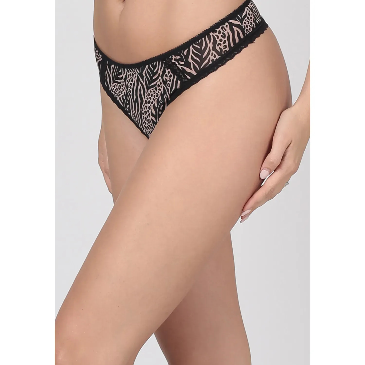Calzon Kayser Colaless Mujer Microfibra color negro | Platanitos