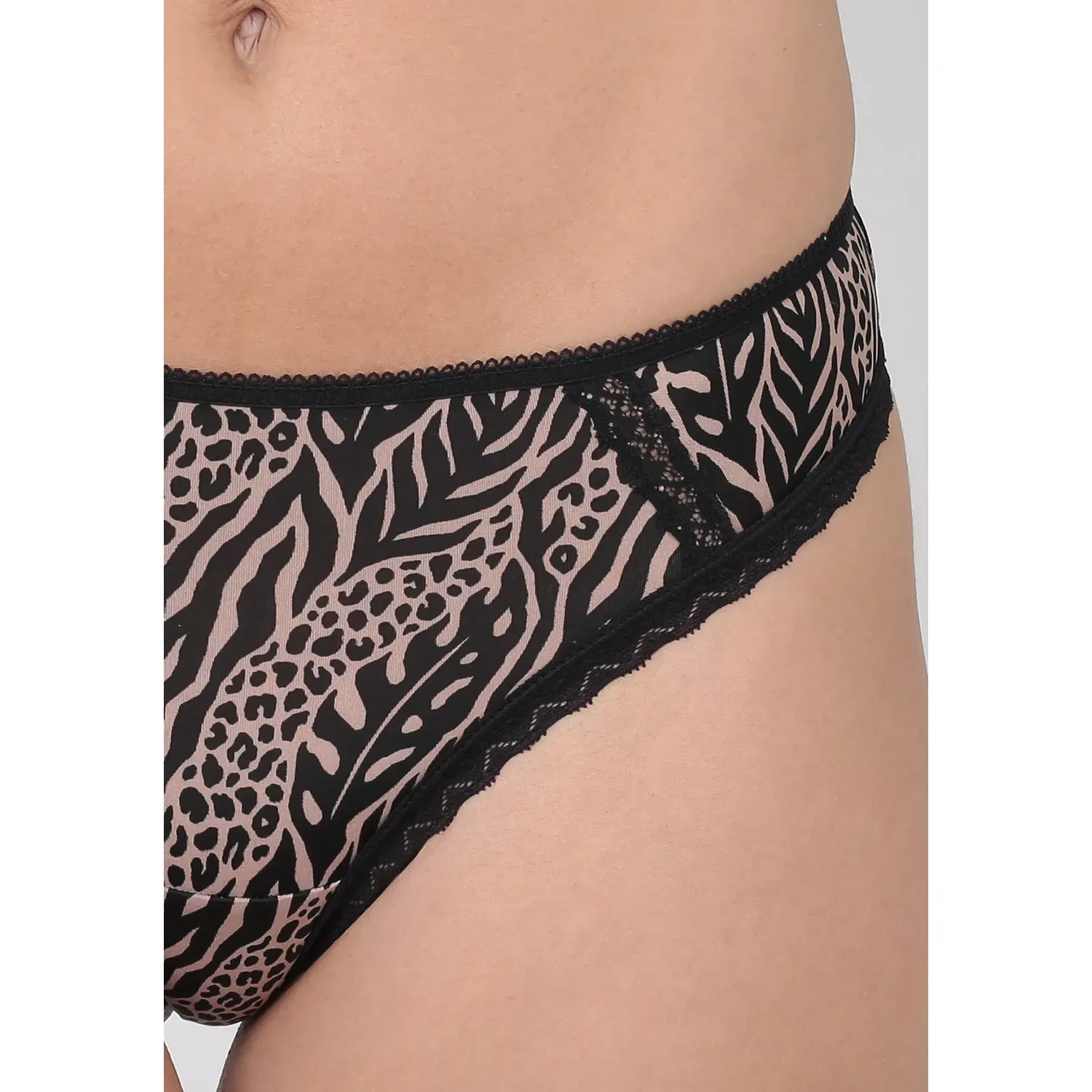 Calzon Kayser Colaless Mujer Microfibra color negro | Platanitos