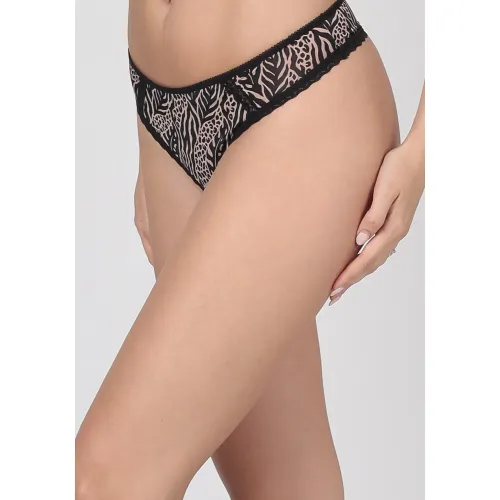 Calzon Kayser Colaless Mujer Microfibra color negro | Platanitos