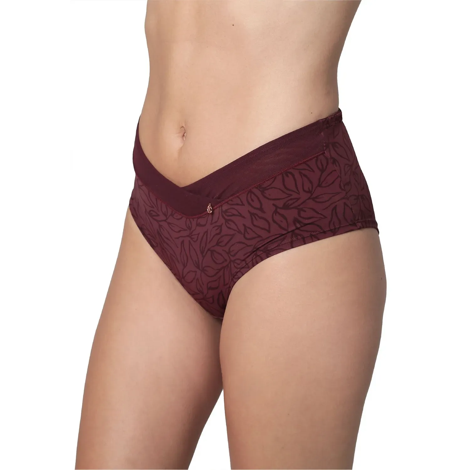 Calzon Kayser Señorial Mujer Maxi Microfibra color burdeo | Platanitos