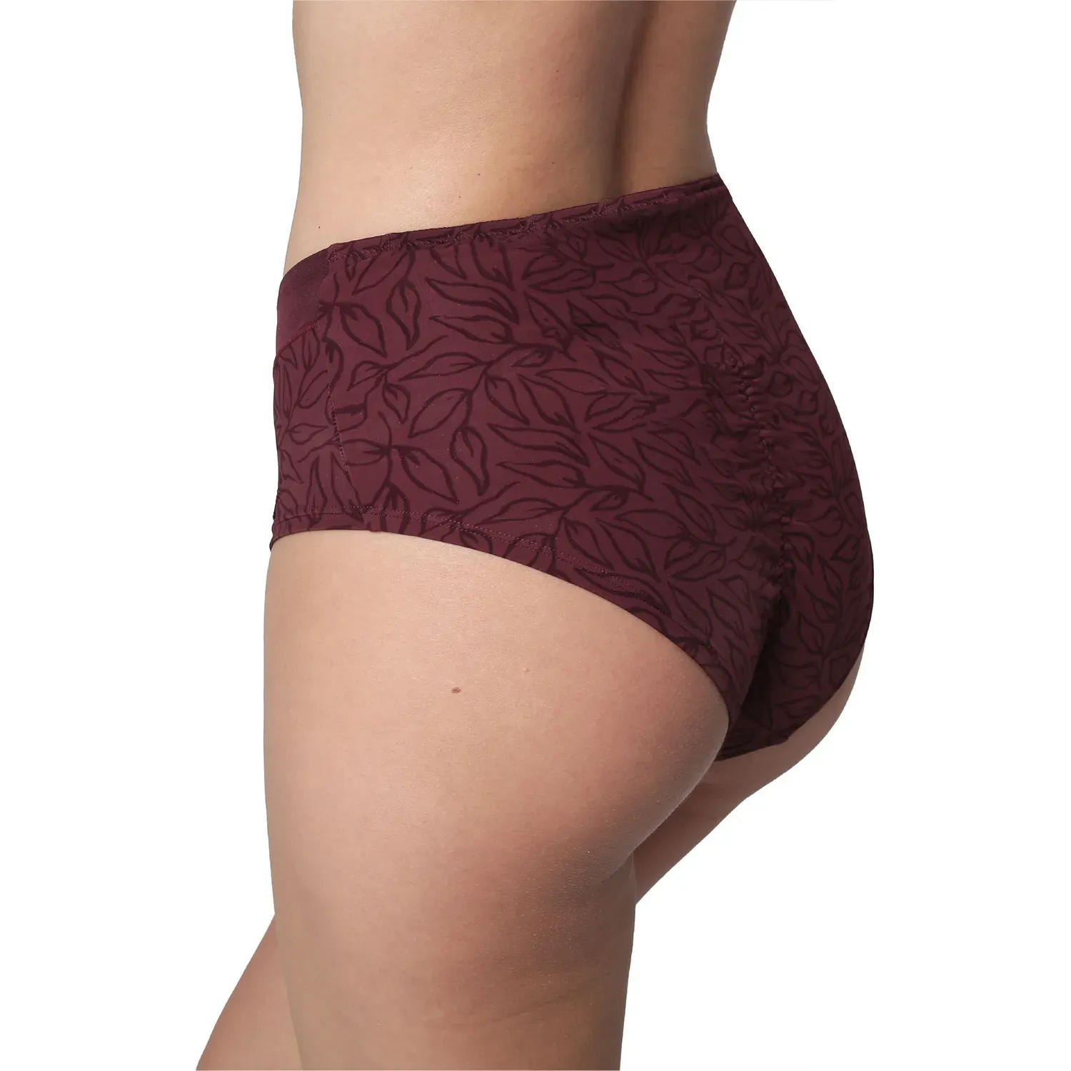 Calzon Kayser Señorial Mujer Maxi Microfibra color burdeo | Platanitos