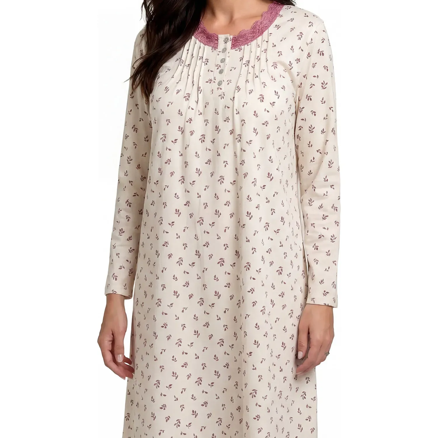 Camisola Kayser Manga Larga Mujer Algodon color marfil | Platanitos