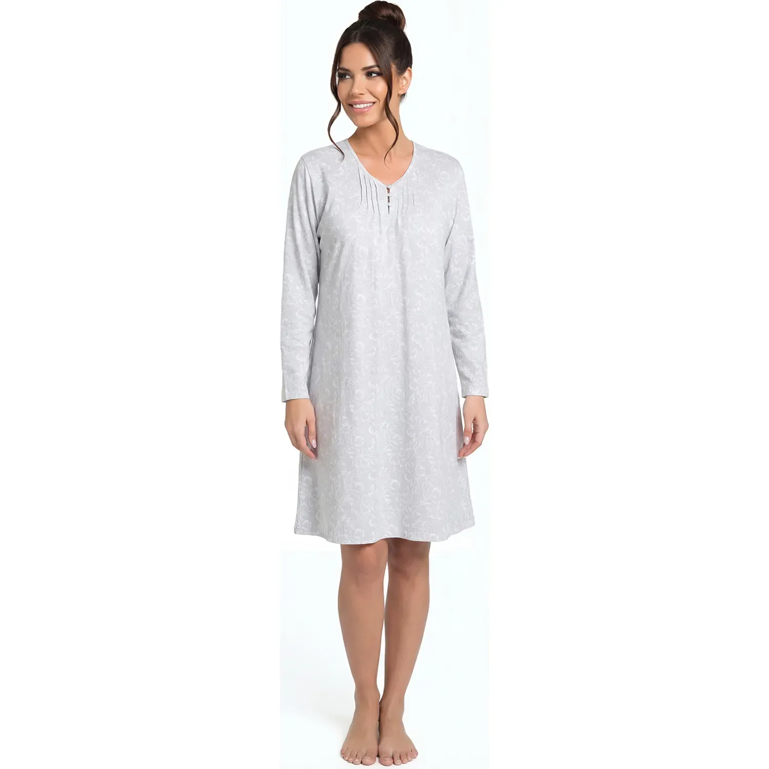 Camisola Kayser Manga Larga Mujer Algodon color gris | Platanitos