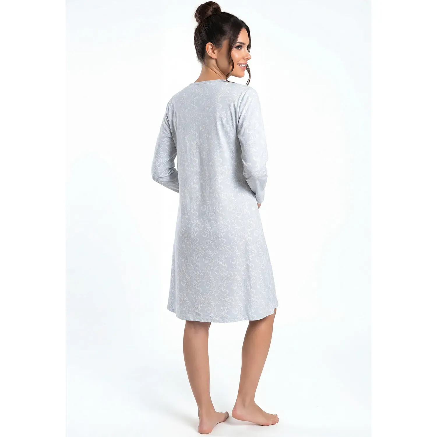 Camisola Kayser Manga Larga Mujer Algodon color gris | Platanitos