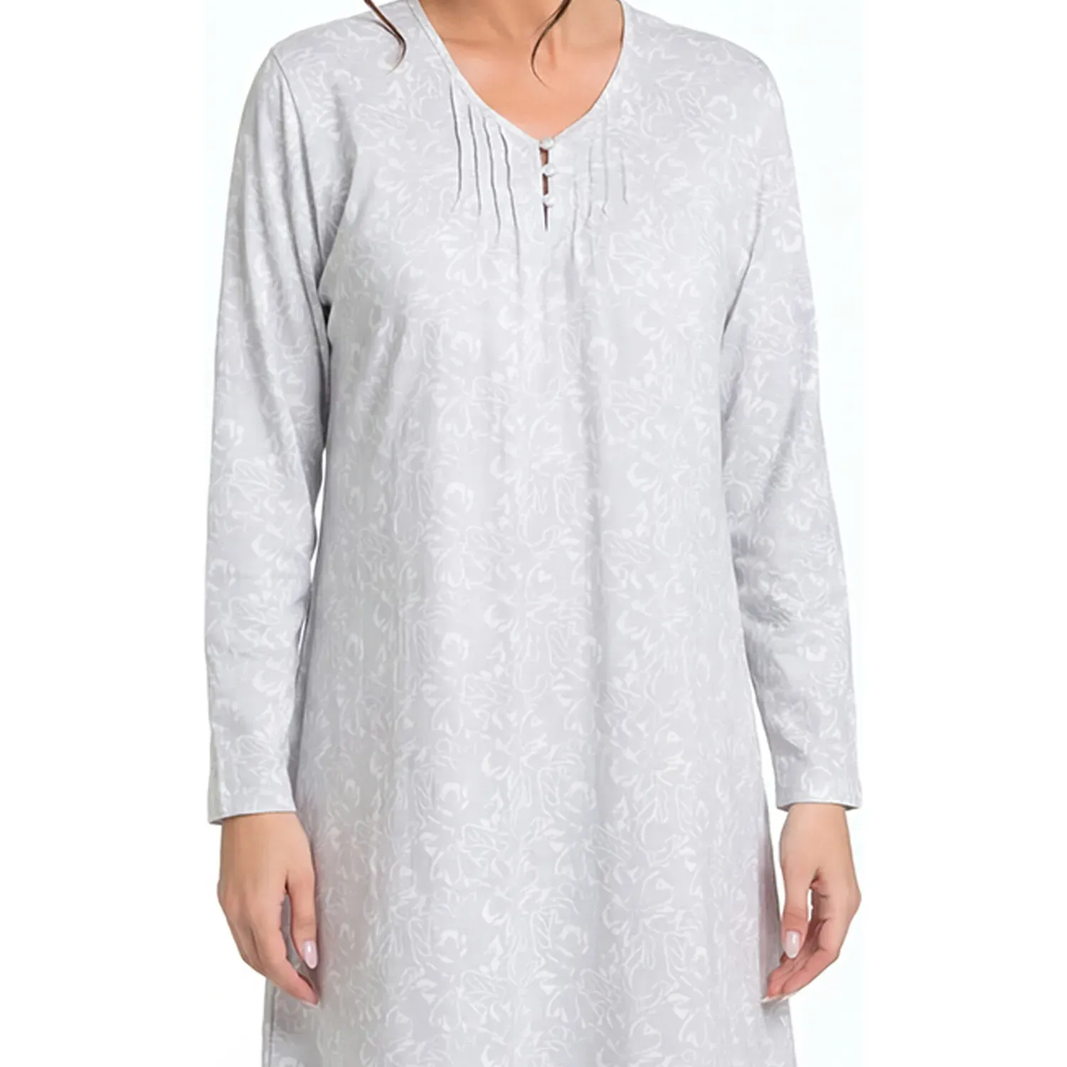 Camisola Kayser Manga Larga Mujer Algodon color gris | Platanitos