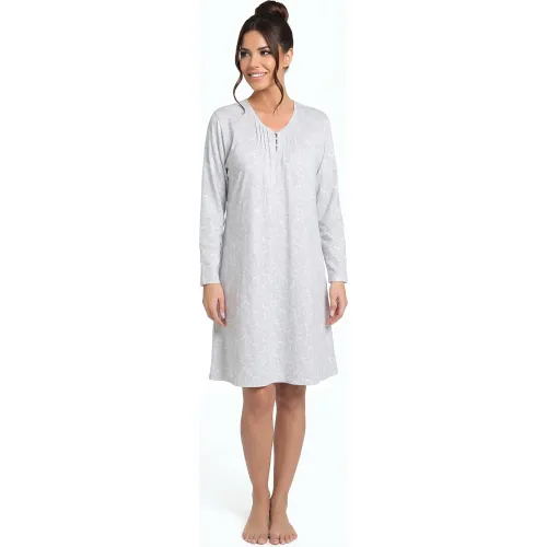 Camisola Kayser Manga Larga Mujer Algodon color gris | Platanitos