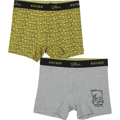 Duo Kayser Pack Boxer Jovencito Largo Algodon color amarillo | Platanitos