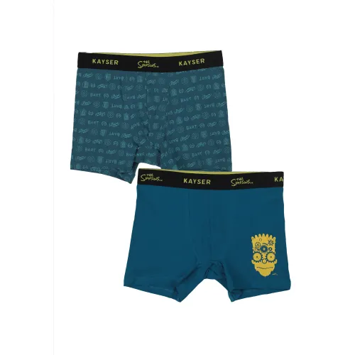 Duo Kayser Pack Boxer Jovencito Largo Algodon color azul | Platanitos