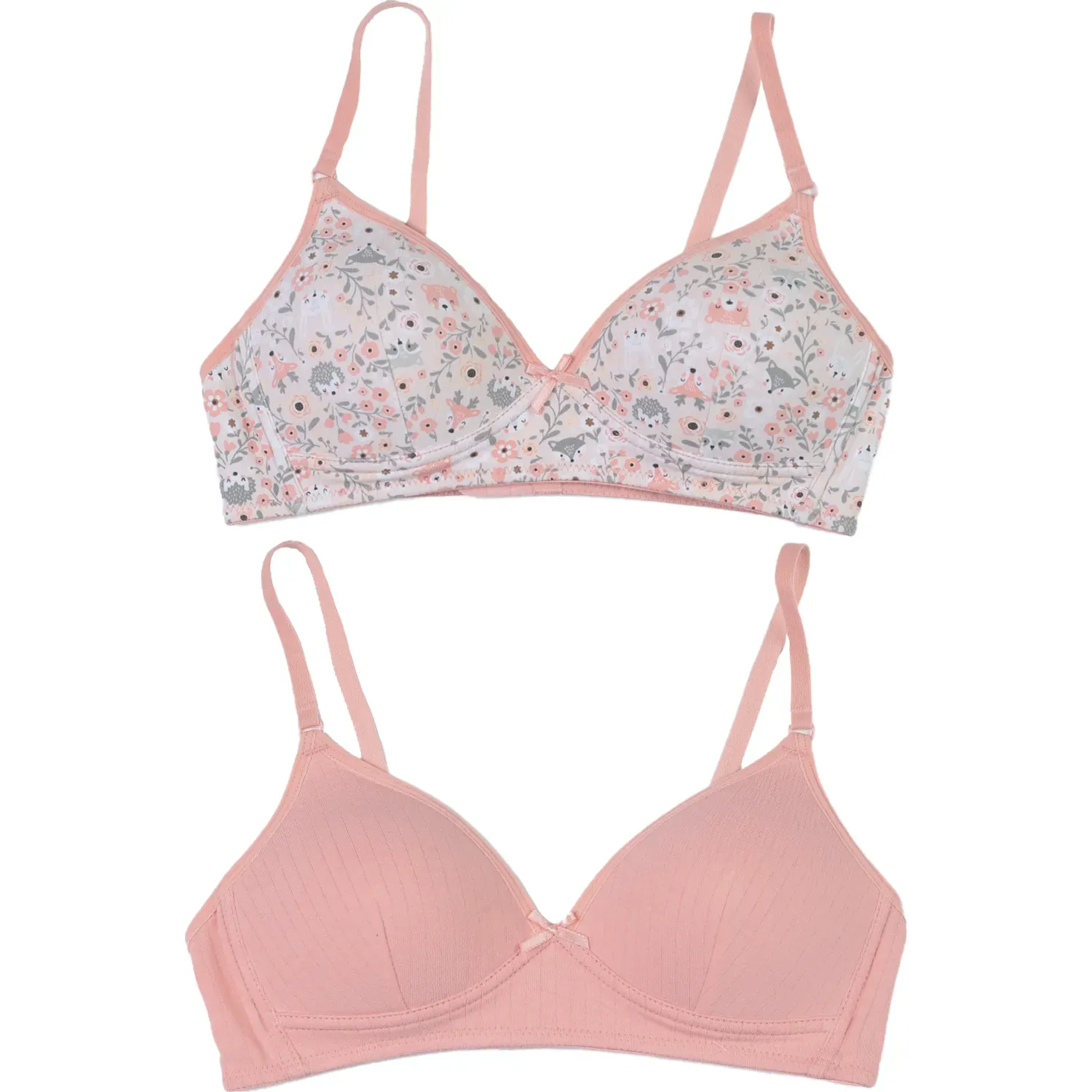 Duo Kayser Pack Sosten Jovencita Algodon color damasco | Platanitos