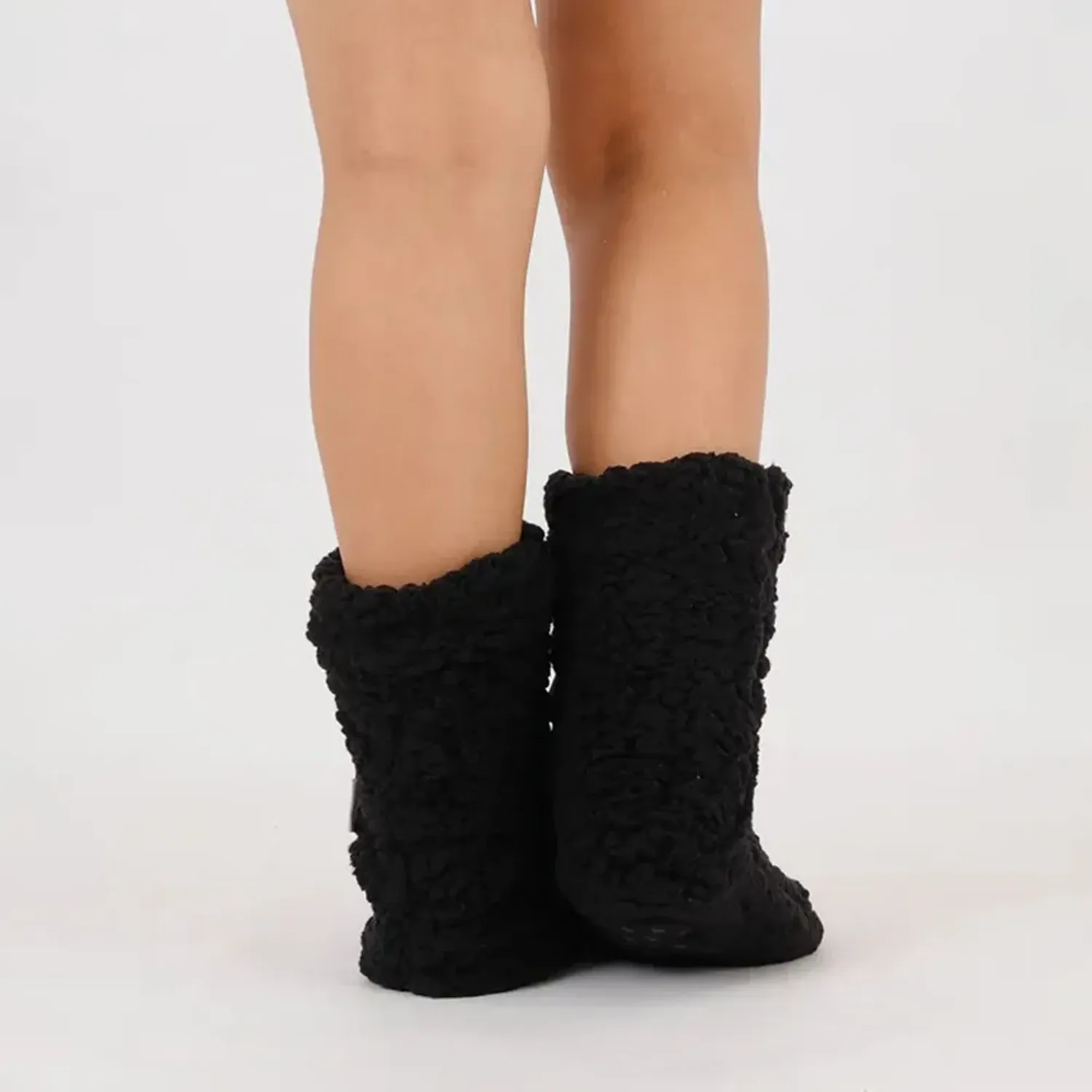 Medias Kayser Unisex Largas Coral Fleece color negro | Platanitos
