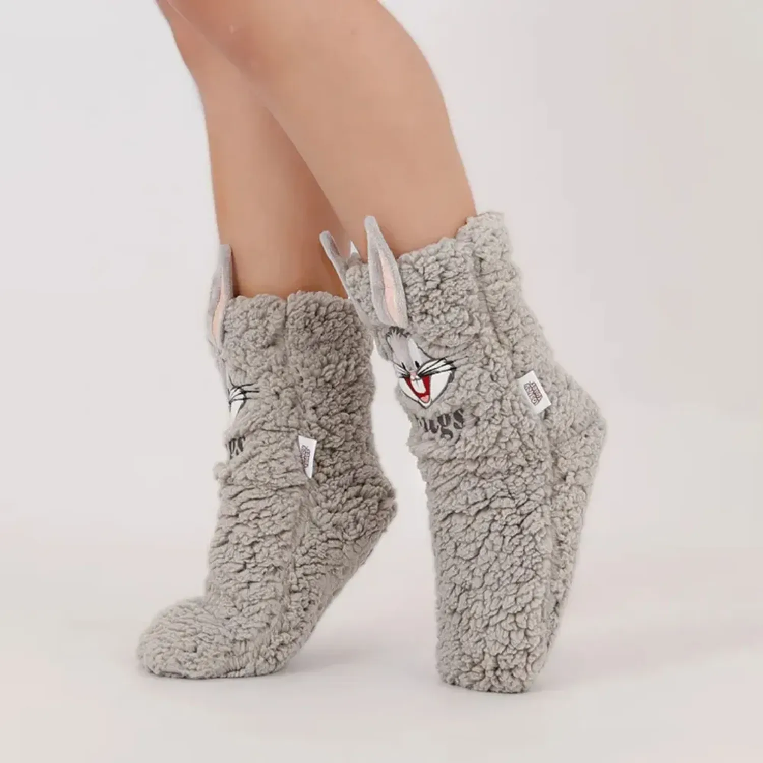 Medias Kayser Unisex Largas Coral Fleece color gris | Platanitos