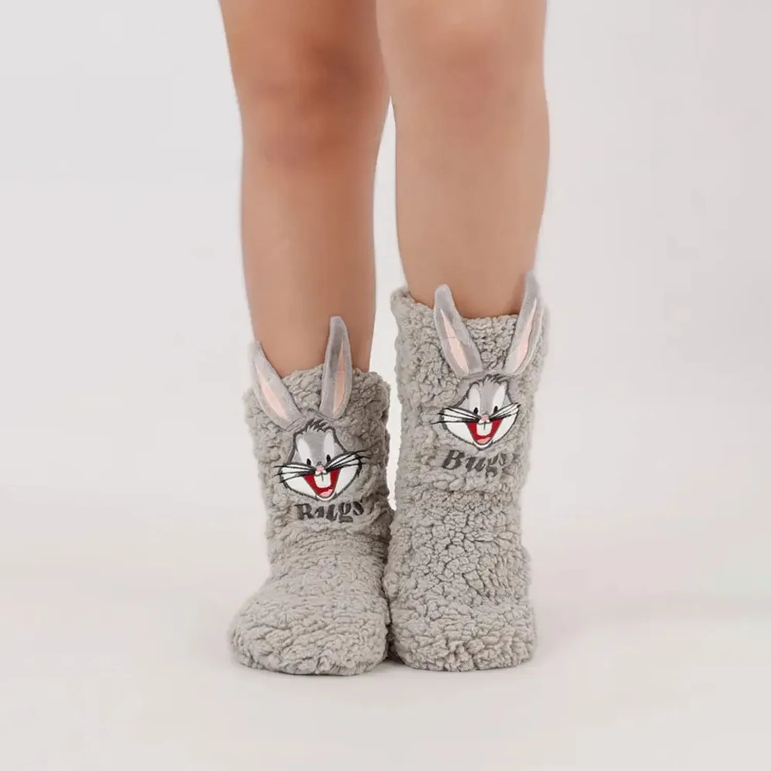 Medias Kayser Unisex Largas Coral Fleece color gris | Platanitos