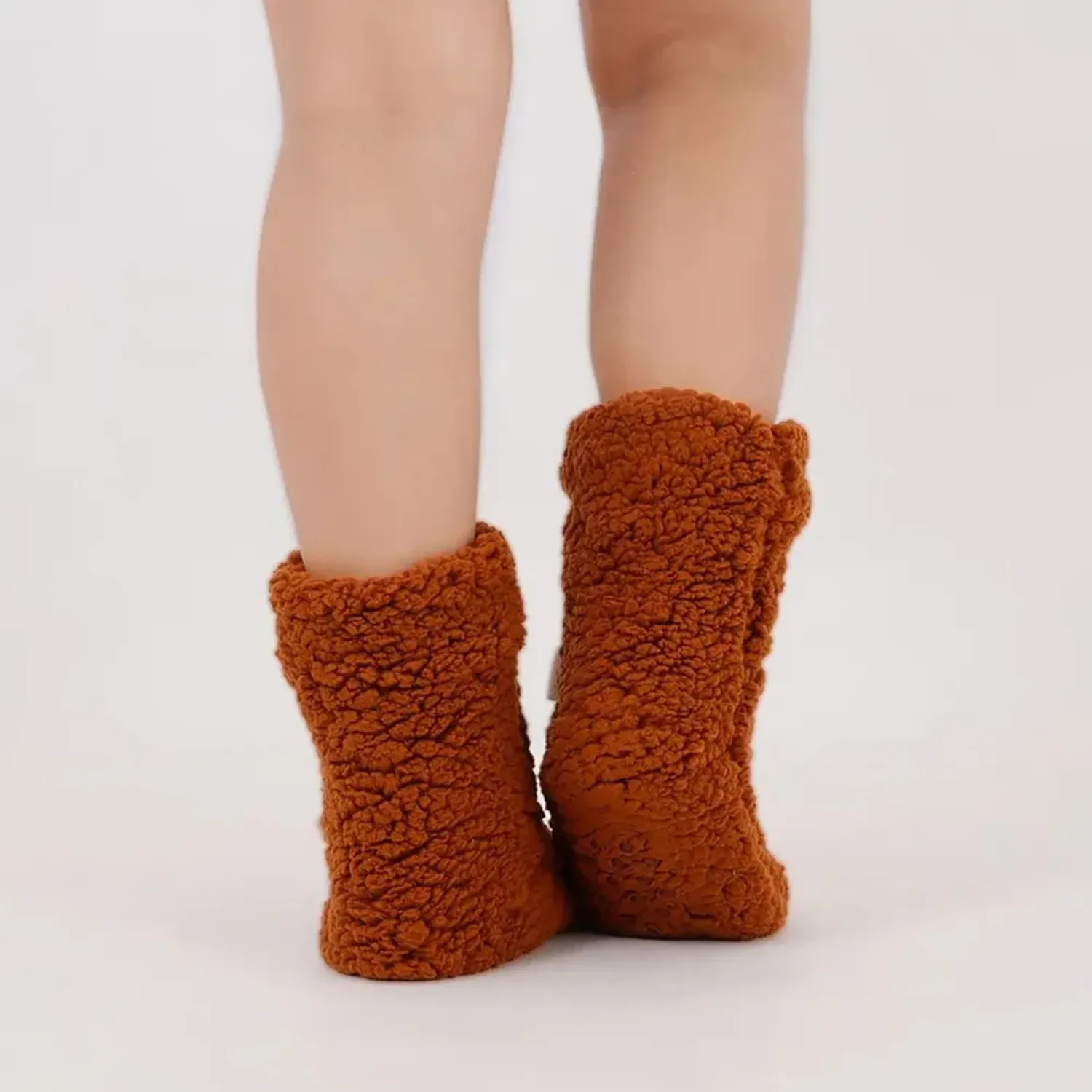 Medias Kayser Unisex Largas Coral Fleece color café | Platanitos