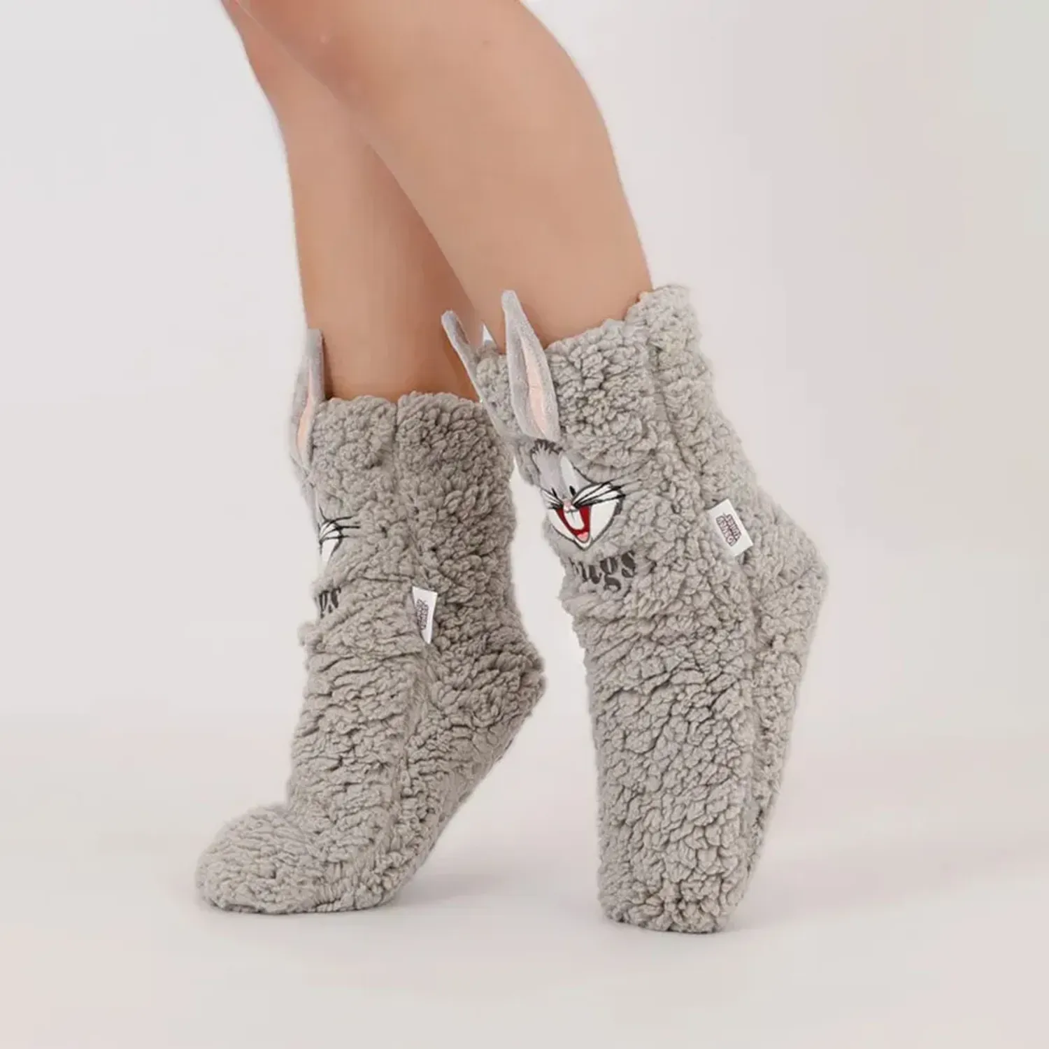 Medias Kayser Unisex Largas Coral Fleece color gris | Platanitos