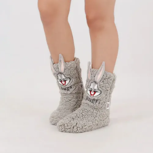 Medias Kayser Unisex Largas Coral Fleece color gris | Platanitos