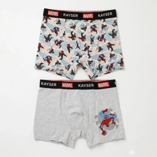 Pack Kayser De 2 Boxer Hombre Largo Algodon color gris | Platanitos