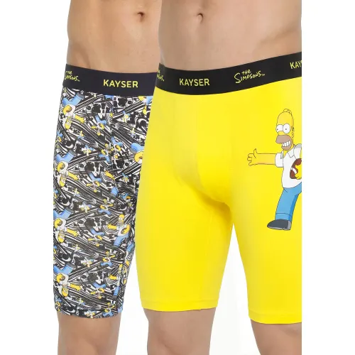 Pack Kayser De 2 Boxer Hombre Largo Algodon color amarillo | Platanitos