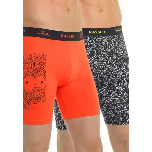 Pack Kayser De 2 Boxer Hombre Largo Algodon color negro | Platanitos