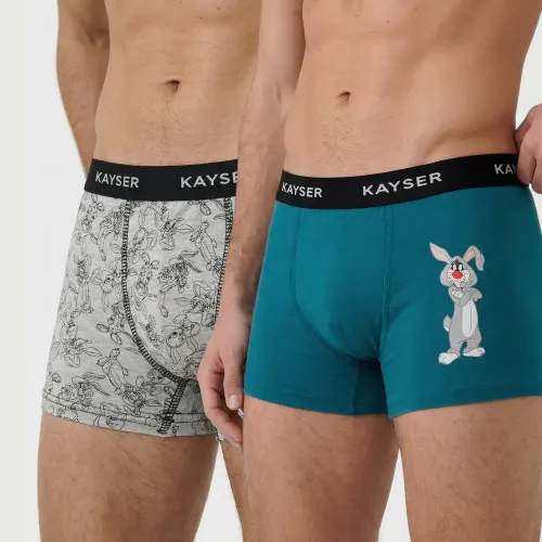 Pack Kayser De 2 Boxer Hombre Largo Algodon color verde | Platanitos