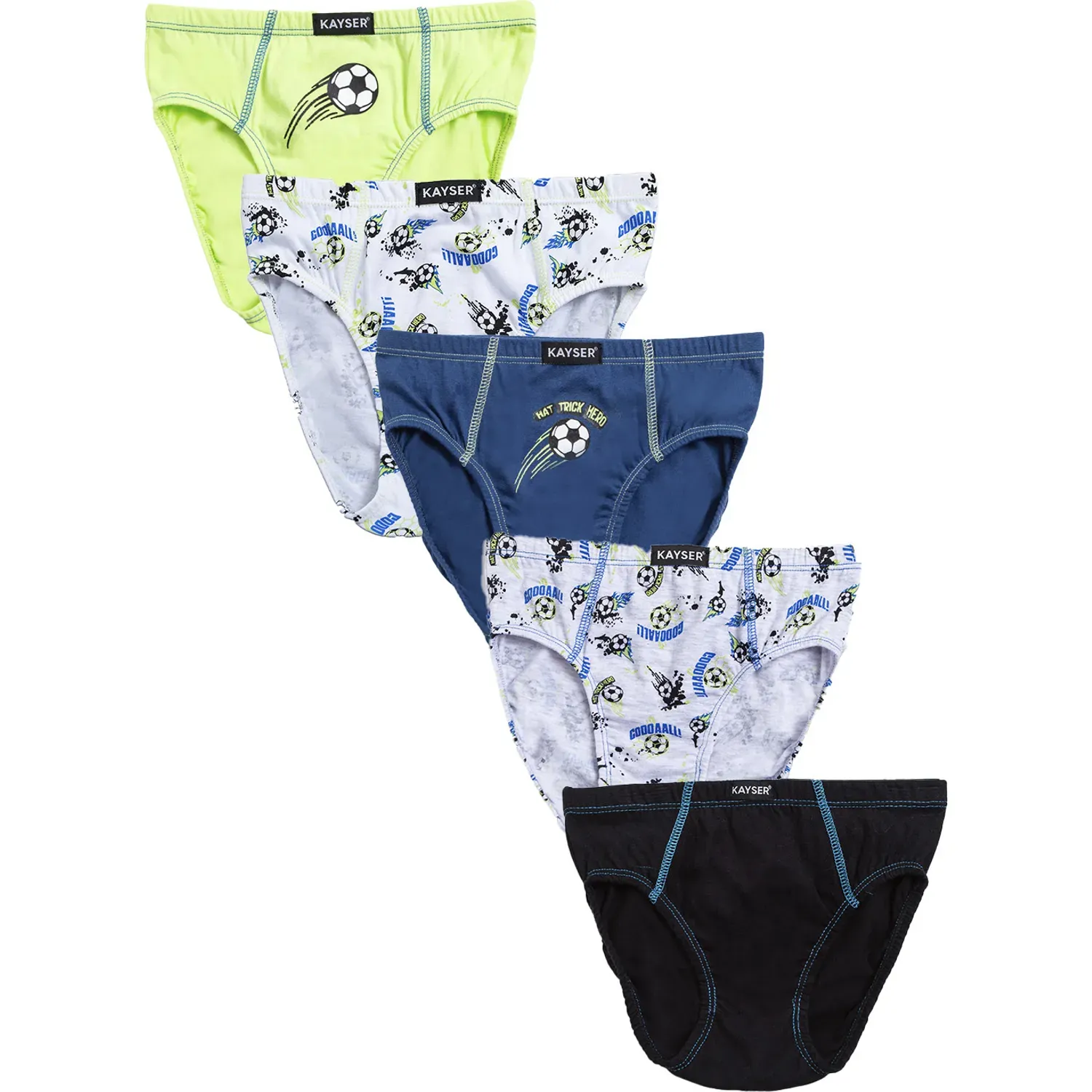 Pack Kayser De 5 Calzoncillo Niño Algodon color azul | Platanitos