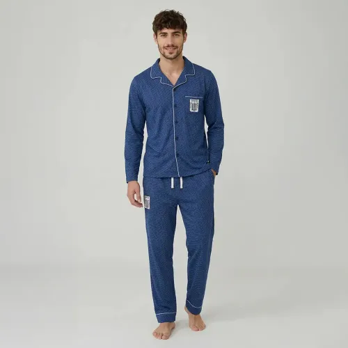 Pijama Kayser Hombre Pantalon Algodon color azul | Platanitos
