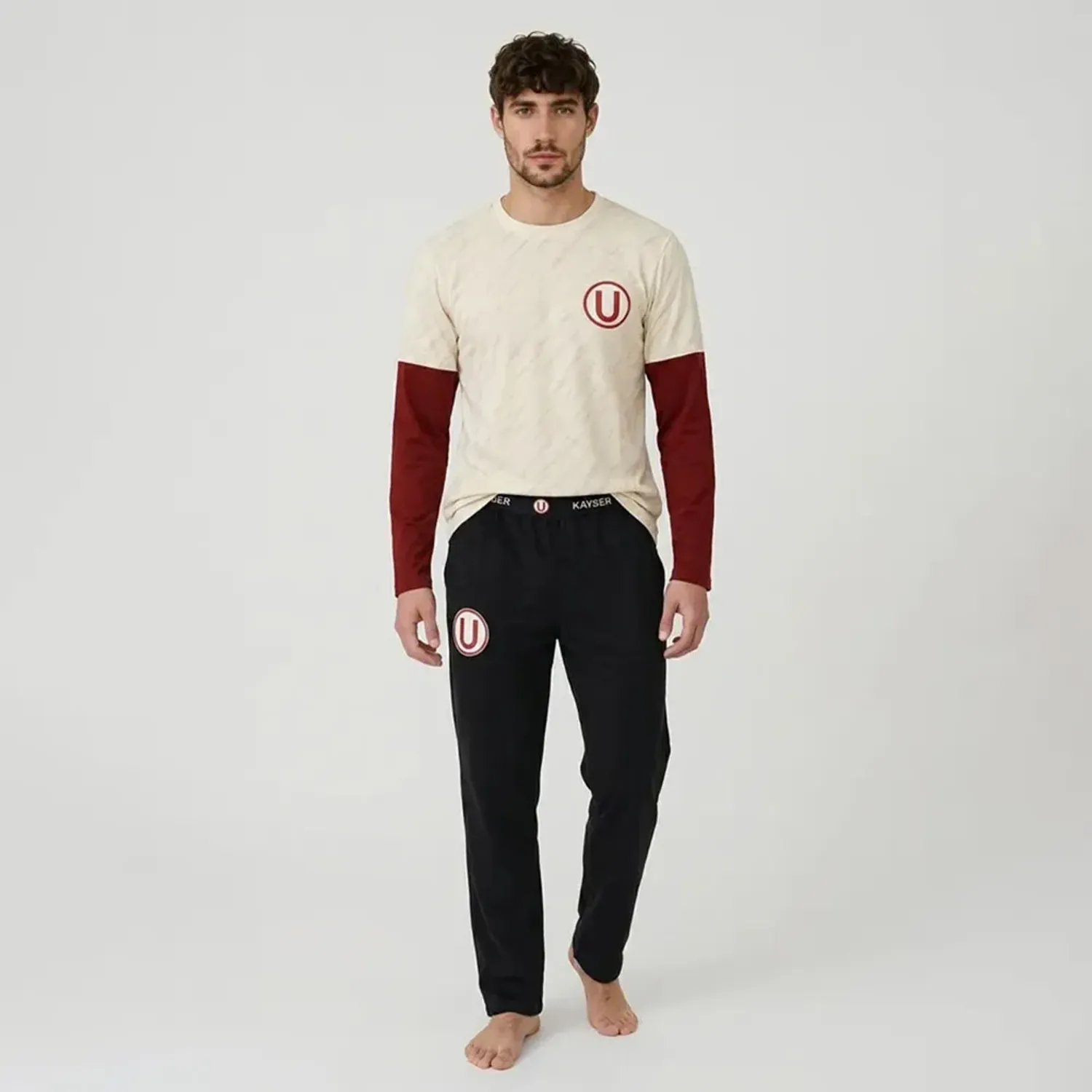 Pijama Kayser Hombre Pantalon Algodon color beige | Platanitos