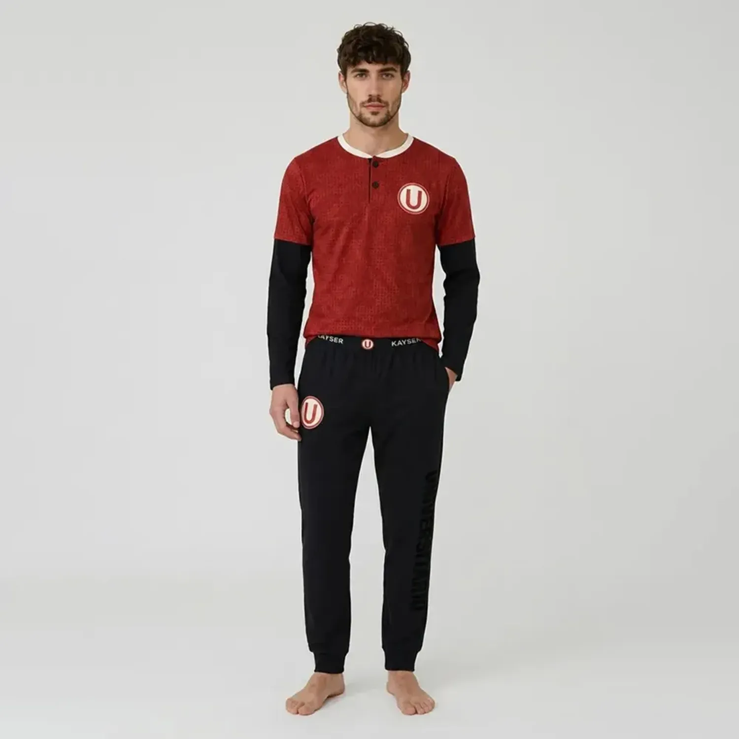 Pijama Kayser Hombre Pantalon Algodon color negro | Platanitos