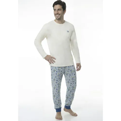 Pijama Kayser Hombre Pantalon Algodon color marfil | Platanitos