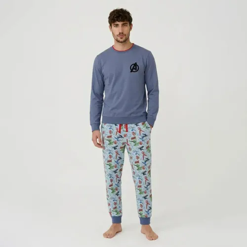 Pijama Kayser Hombre Pantalon Algodon color azul | Platanitos