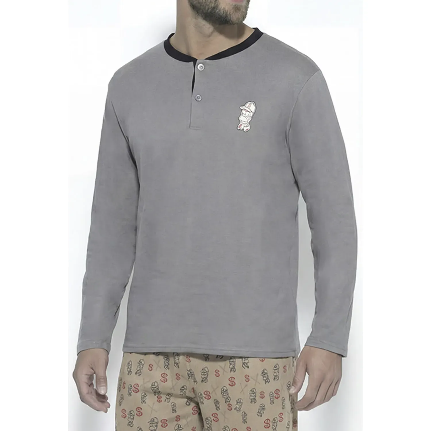 Pijama Kayser Hombre Pantalon Algodon color gris | Platanitos