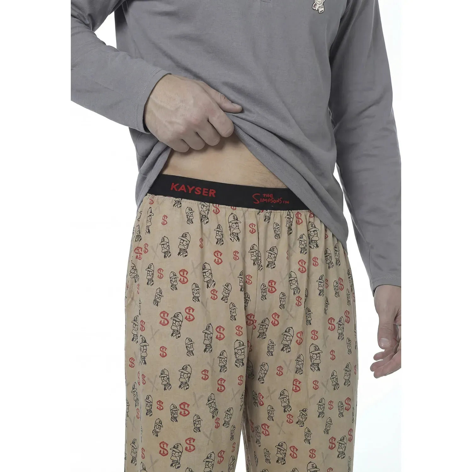 Pijama Kayser Hombre Pantalon Algodon color gris | Platanitos