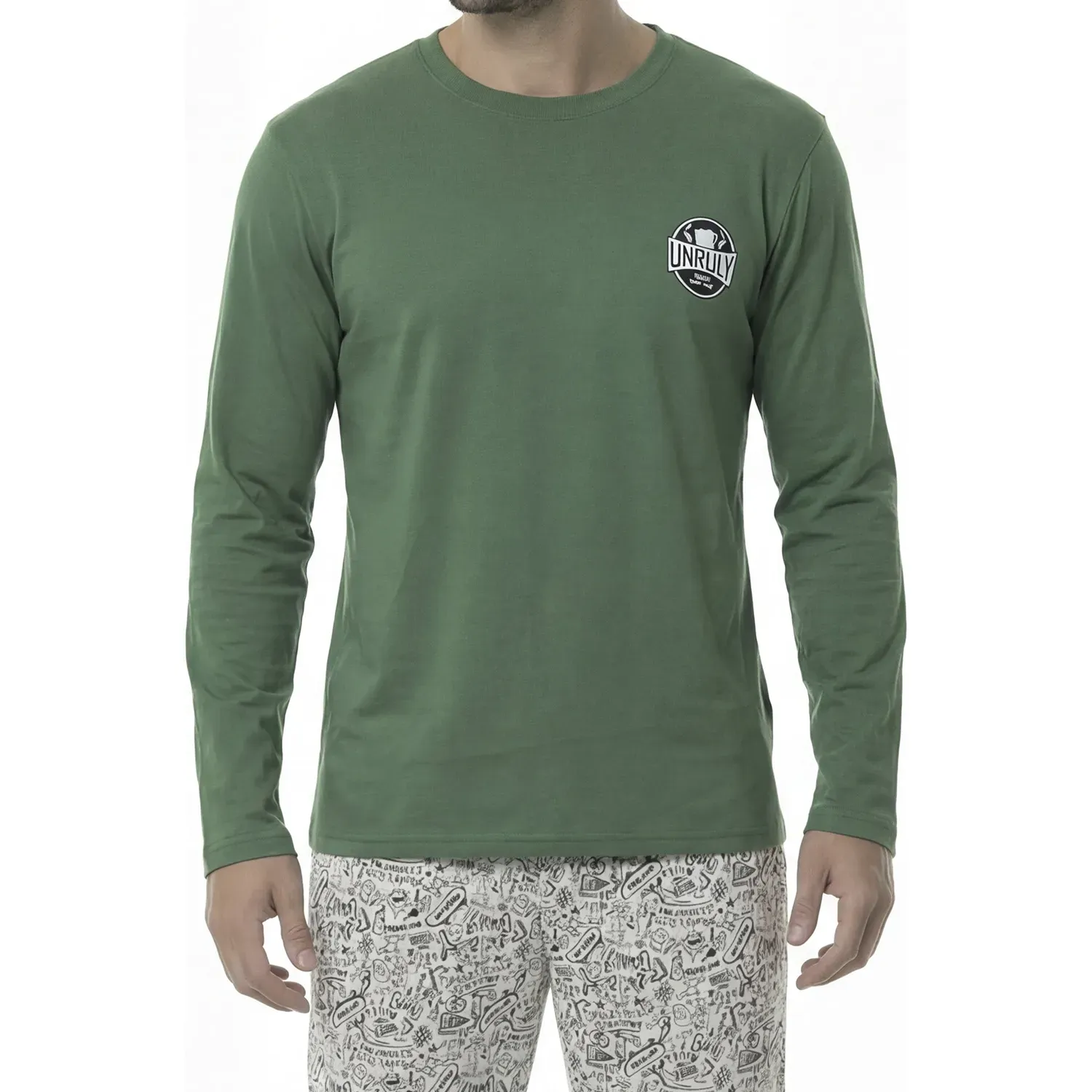 Pijama Kayser Hombre Pantalon Algodon color verde | Platanitos