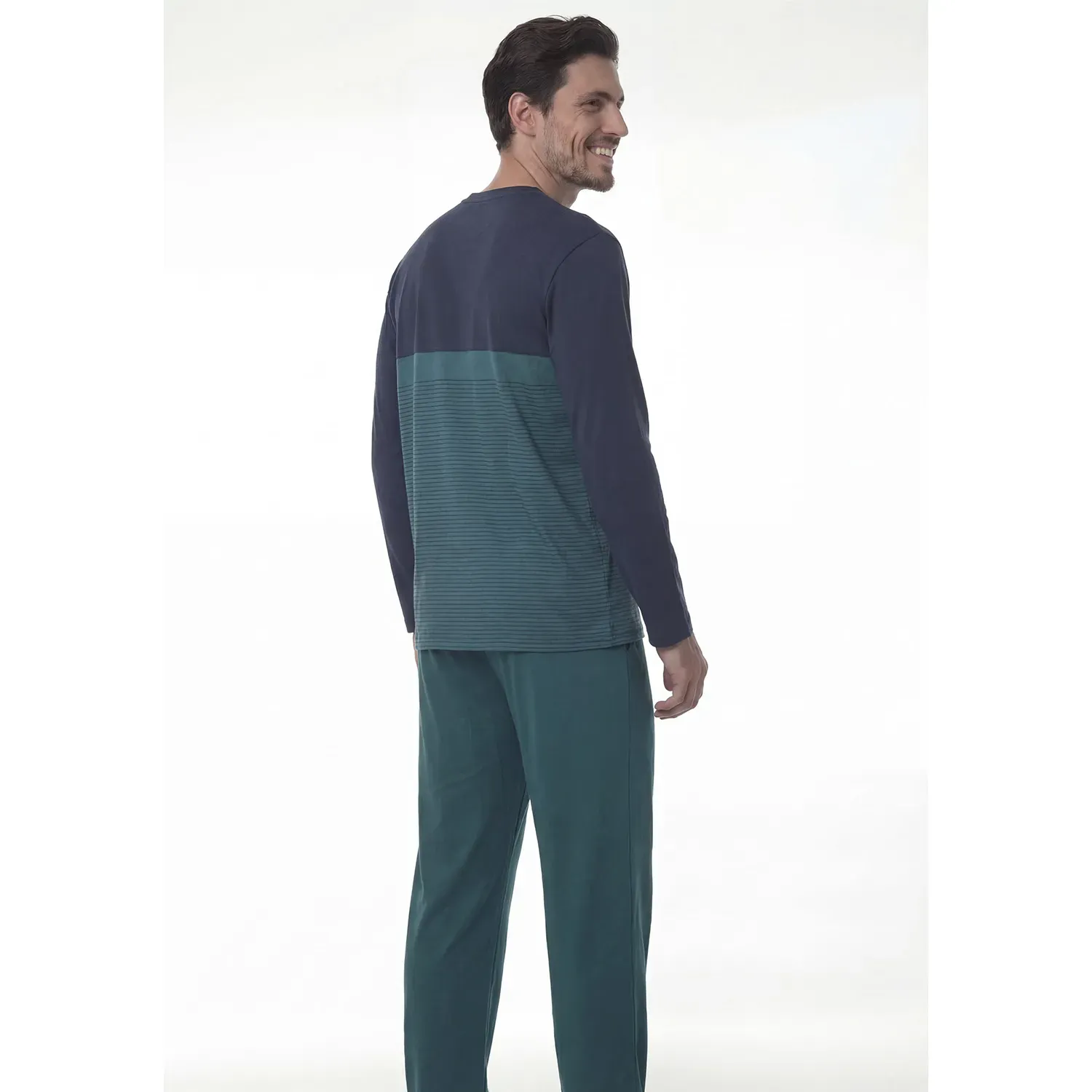 Pijama Kayser Hombre Pantalon Algodon color verde | Platanitos
