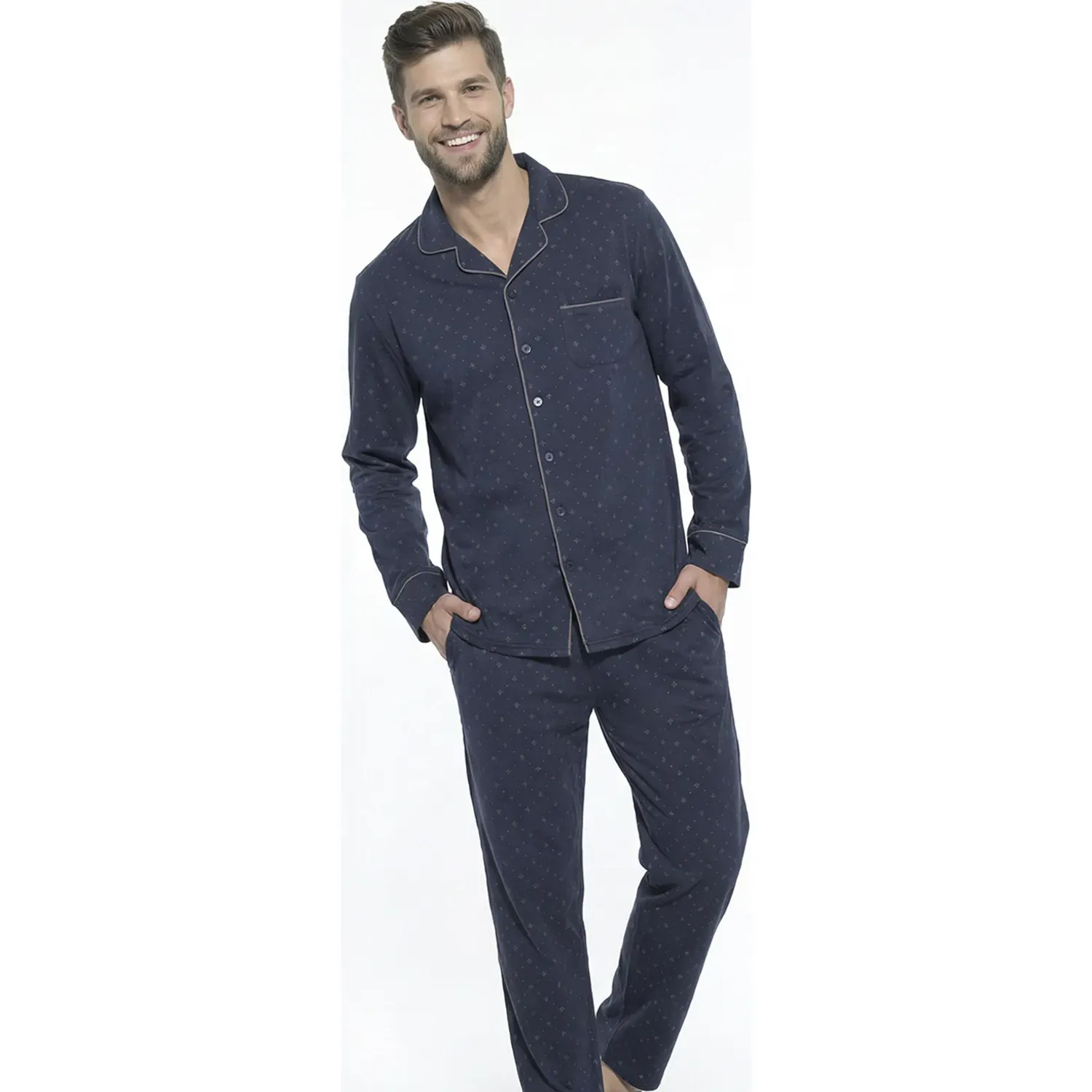 Pijama Kayser Hombre Pantalon Algodon color azul | Platanitos