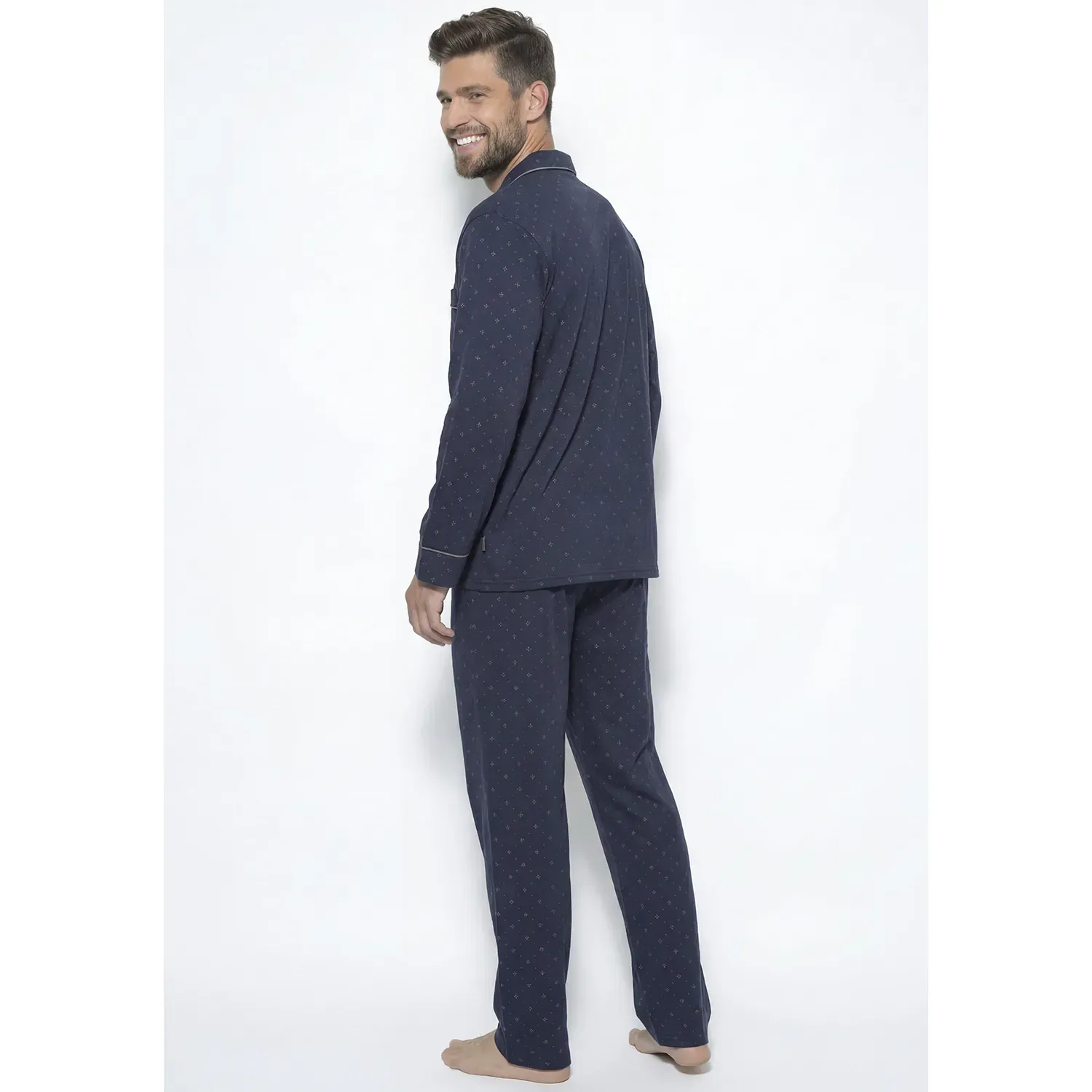 Pijama Kayser Hombre Pantalon Algodon color azul | Platanitos