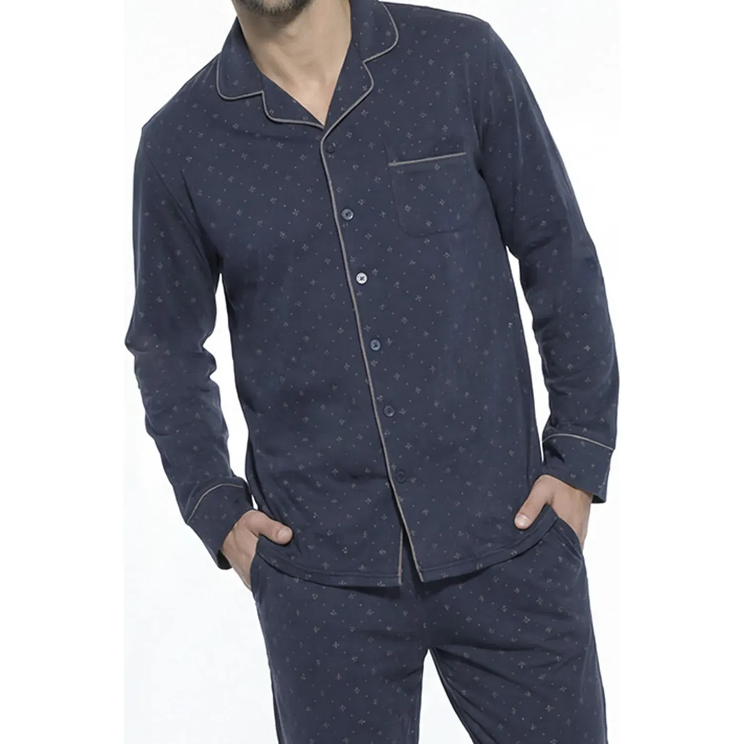 Pijama Kayser Hombre Pantalon Algodon color azul | Platanitos