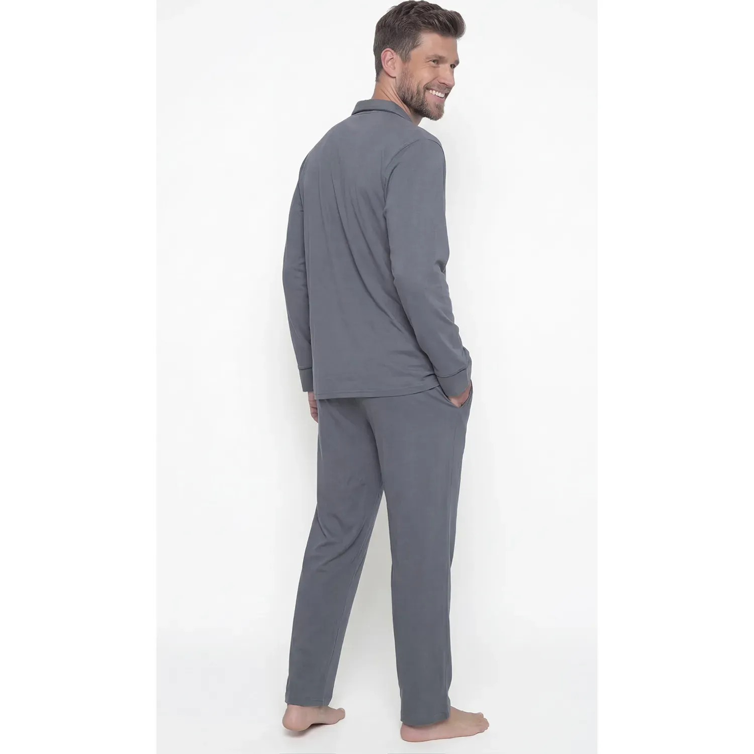 Pijama Kayser Hombre Pantalon Algodon color gris | Platanitos