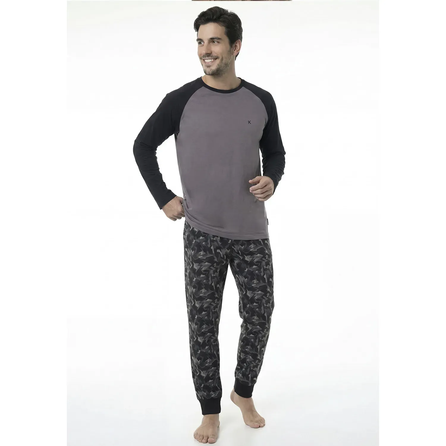 Pijama Kayser Hombre Pantalon Algodon color gris | Platanitos