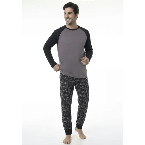 Pijama Kayser Hombre Pantalon Algodon color gris | Platanitos