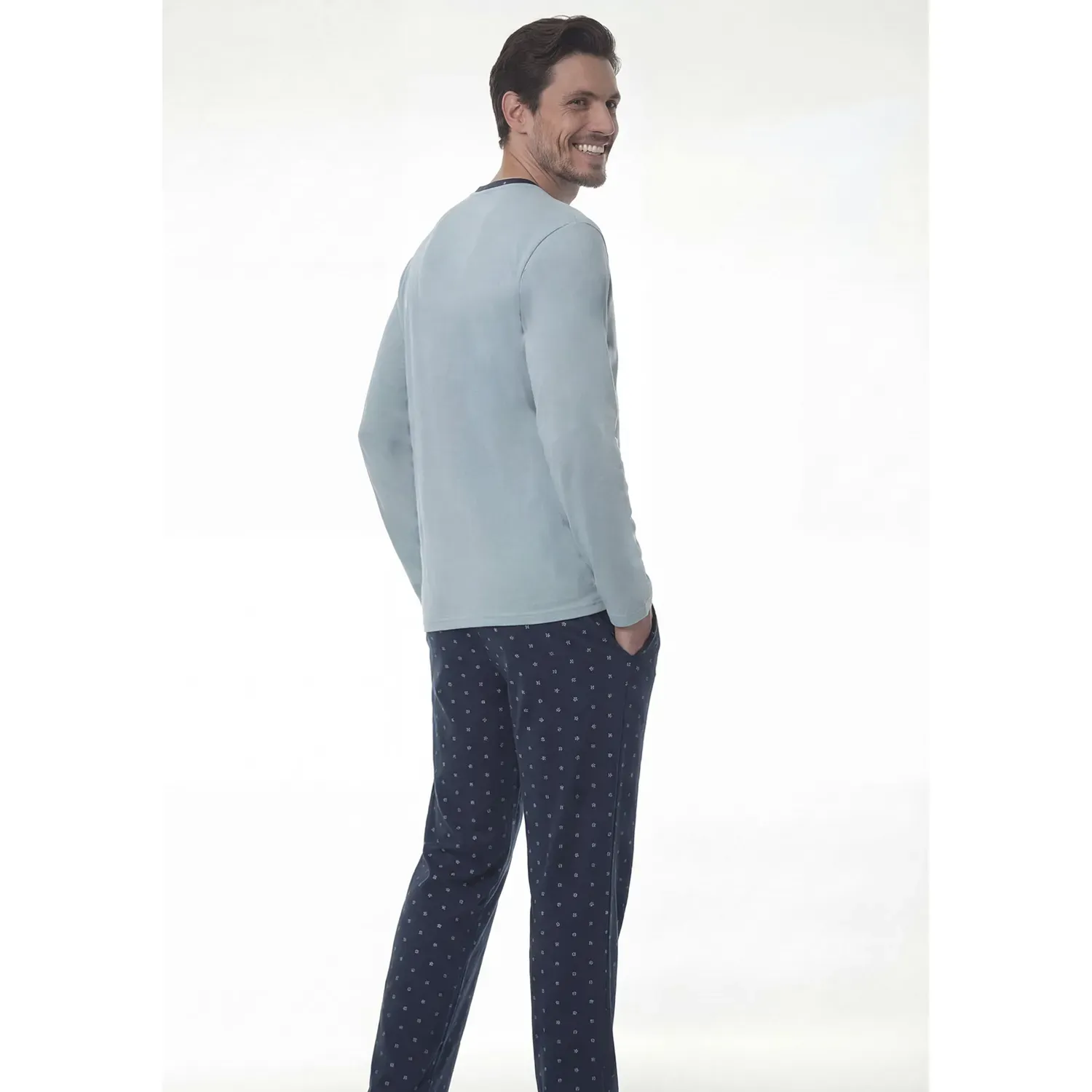 Pijama Kayser Hombre Pantalon Algodon color verde | Platanitos