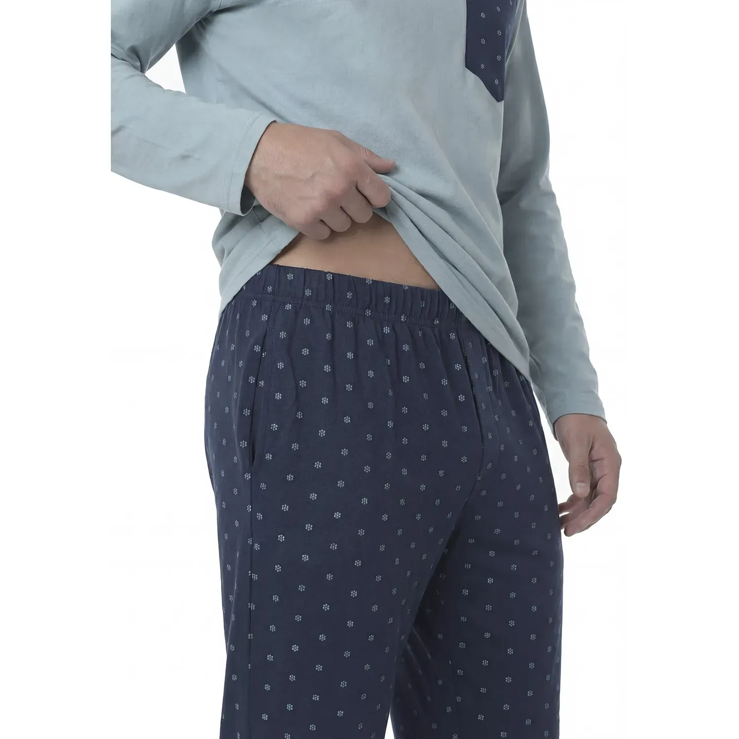 Pijama Kayser Hombre Pantalon Algodon color verde | Platanitos