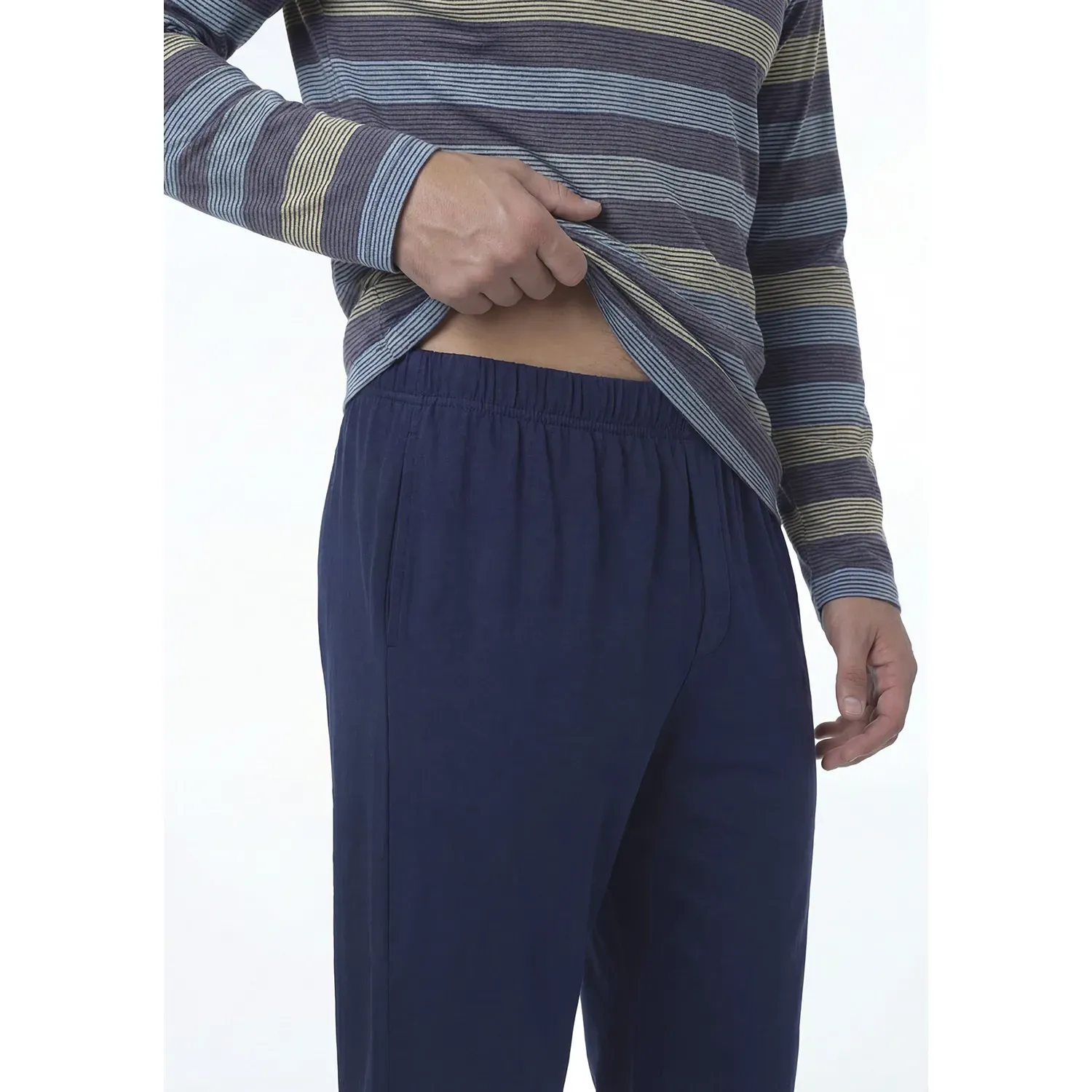 Pijama Kayser Hombre Pantalon Algodon color azul | Platanitos