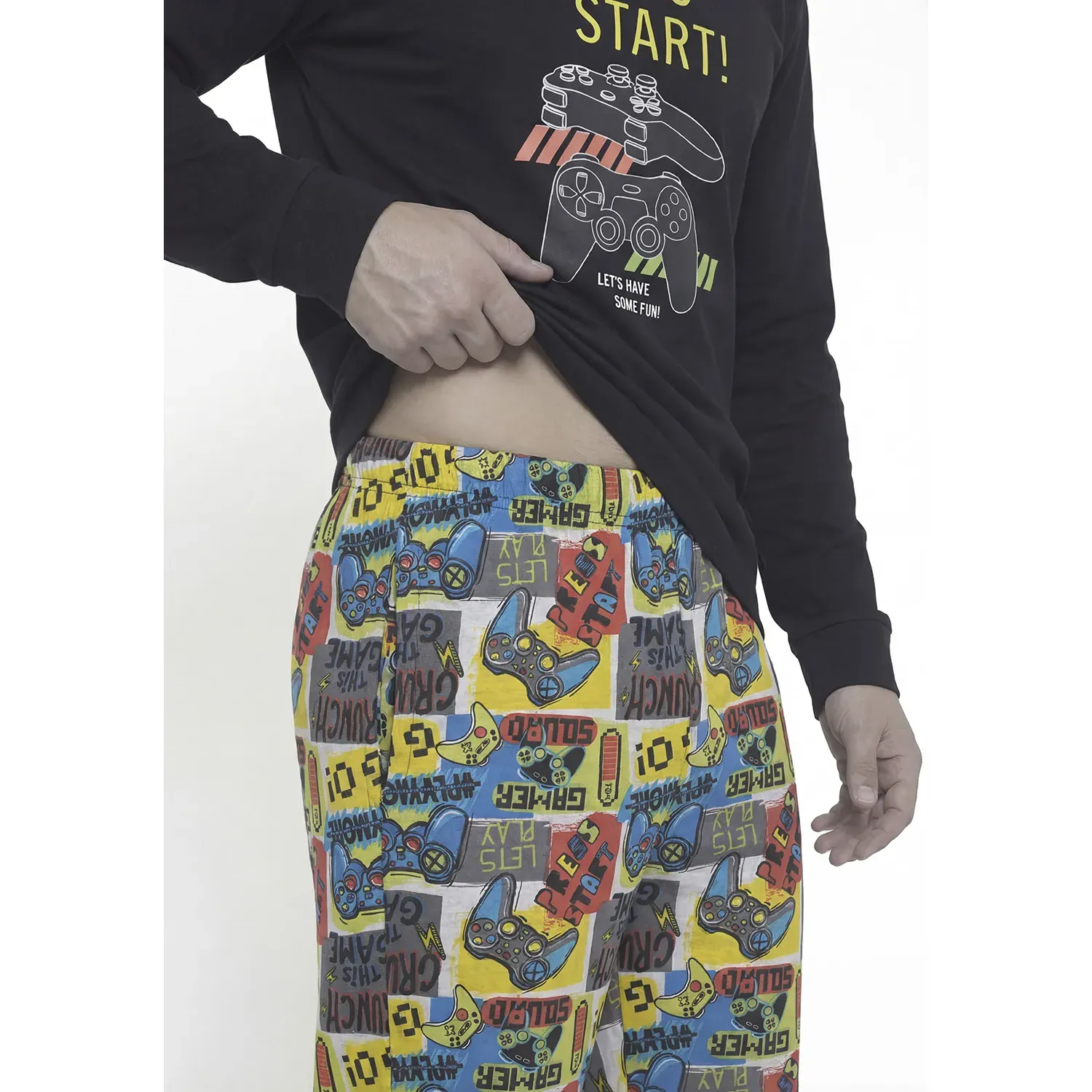 Pijama Kayser Hombre Pantalon Algodon color negro | Platanitos