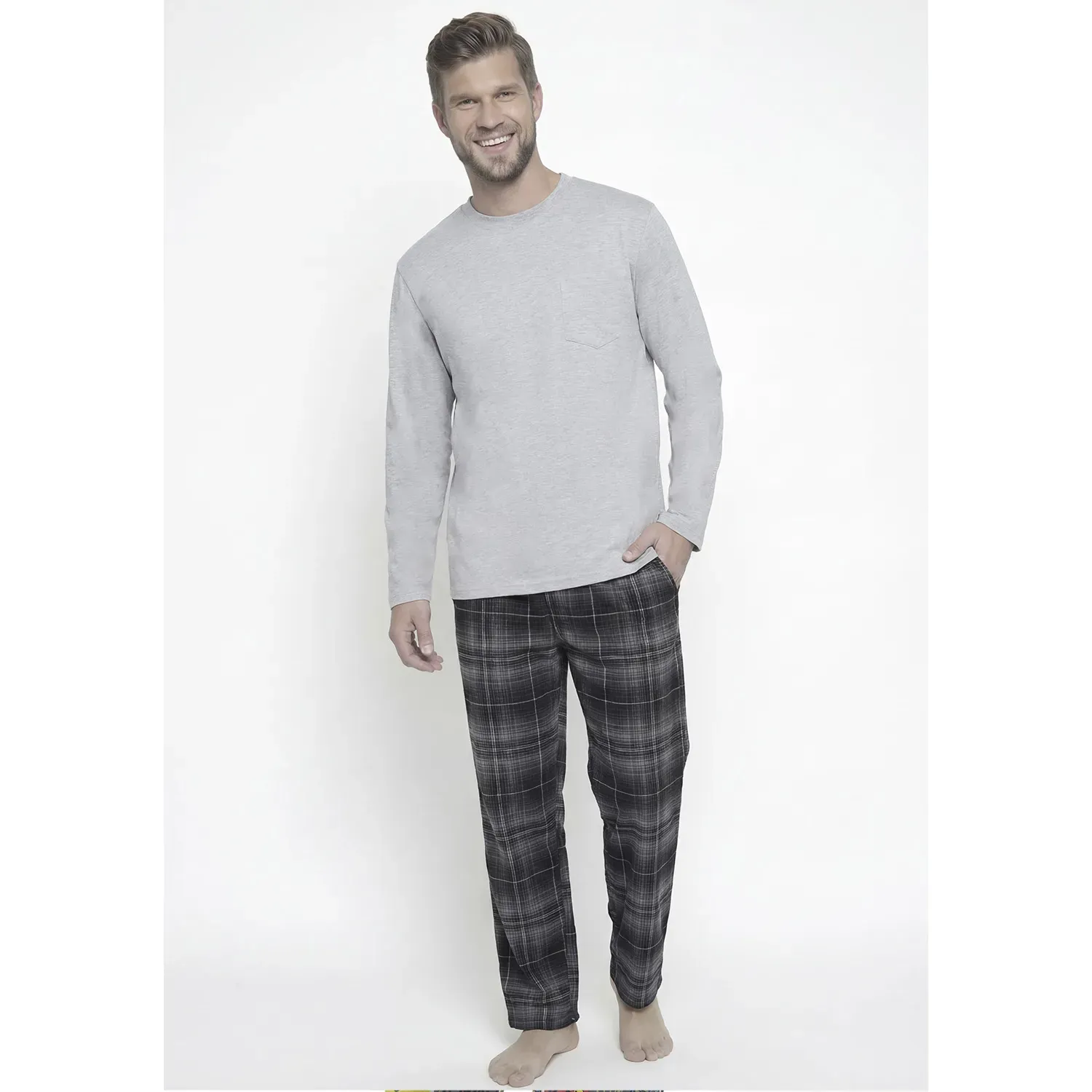 Pijama Kayser Hombre Pantalon Algodon color gris | Platanitos
