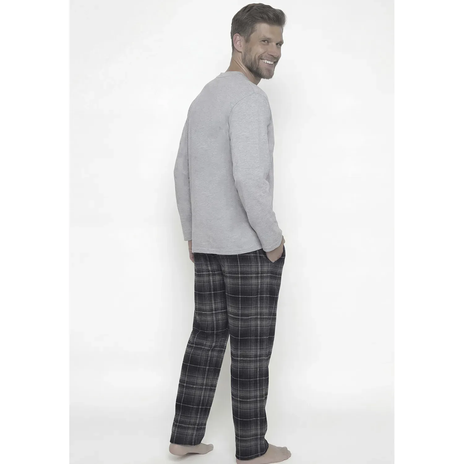 Pijama Kayser Hombre Pantalon Algodon color gris | Platanitos