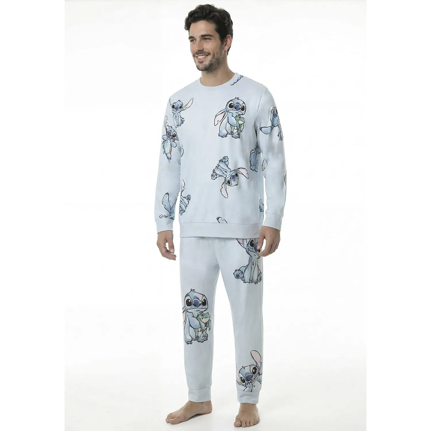 Pijama Kayser Hombre Pantalon Plush color celeste | Platanitos