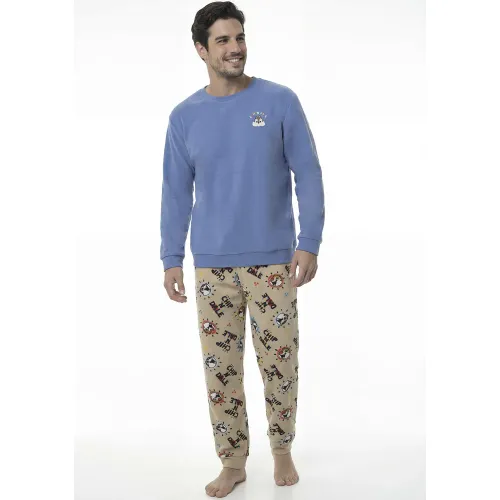 Pijama Kayser Hombre Pantalon Polar color azul | Platanitos