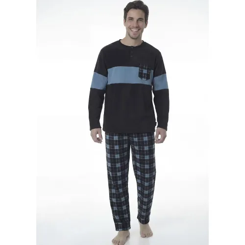 Pijama Kayser Hombre Pantalon Polar color negro | Platanitos